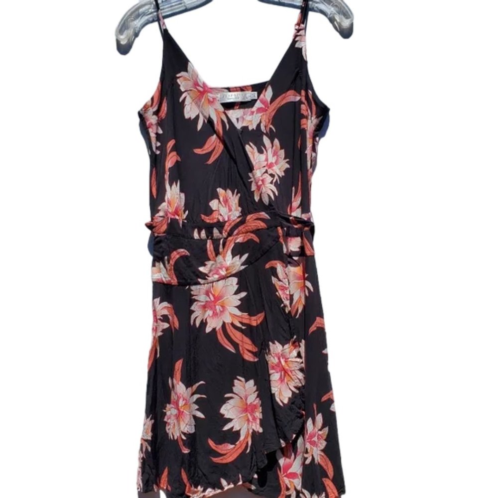 Seafolly Desert Flower Wrap Dress Floral print V-neckline Spaghetti straps S